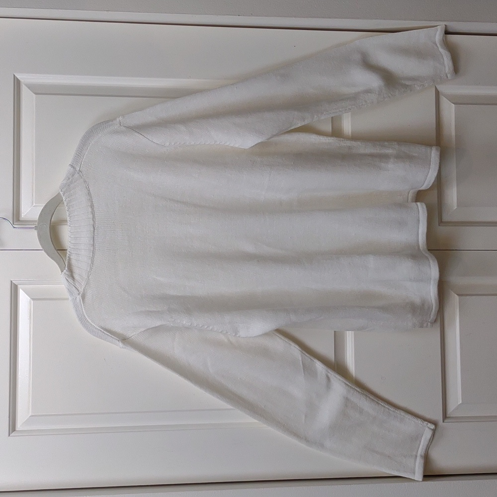 Adrian Delafield Vintage All Dolled Up White Floral Applique Knit LS Sweater - Picture 10 of 11